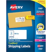 Avery Label, Lsr, Shippng, 2X4,1000 1000PK AVE5163